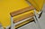 Vintage Nightingale Mid Century Modern Chrome & Yellow Vinyl Stacking Chair Pair For Sale In Philadelphia - Image 6 of 15