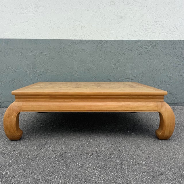 A sophisticated blend of Asian-inspired form and late 20th-century luxury, this Henredon Scene Two coffee table showcases...