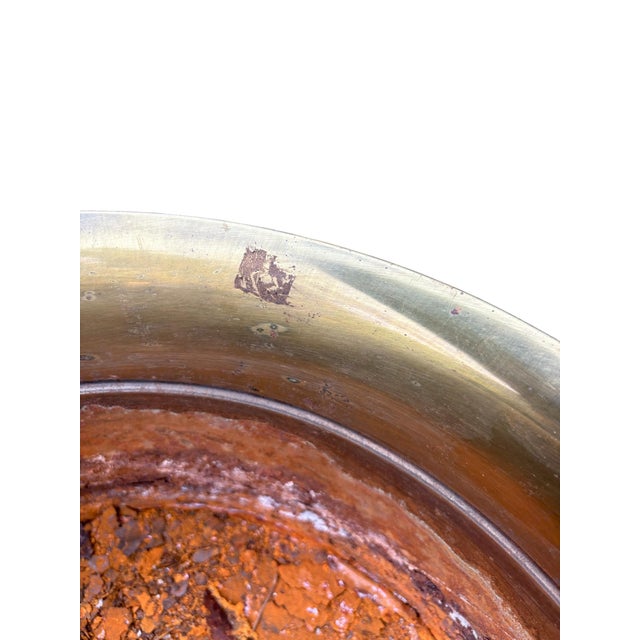 Metal Mid 20th Century William Doezema for Mastercraft Attributed Brass Pedestal Jardiniere For Sale - Image 7 of 16