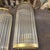 Metal Two Elegant 2000s Mid-Century Modern Brass and Glass Italian Wall Sconces For Sale - Image 7 of 11