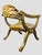 Vintage Curule Style Chair Pair Newly Upholstered Silk Tiger Velvet For Sale In Greensboro - Image 6 of 15