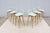 Mid-Century Modern Danish Iskos-Berlin for Muuto Blue Leather Fiber Bar Stools Wood Base - Set of 6 For Sale - Image 3 of 18