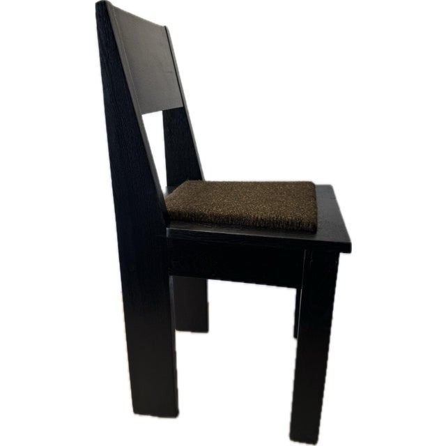 1920s Art Deco Oak Dinning Chairs by J.A. Muntendam for L.O.V. Oosterbeek, Set of 2 For Sale - Image 5 of 9