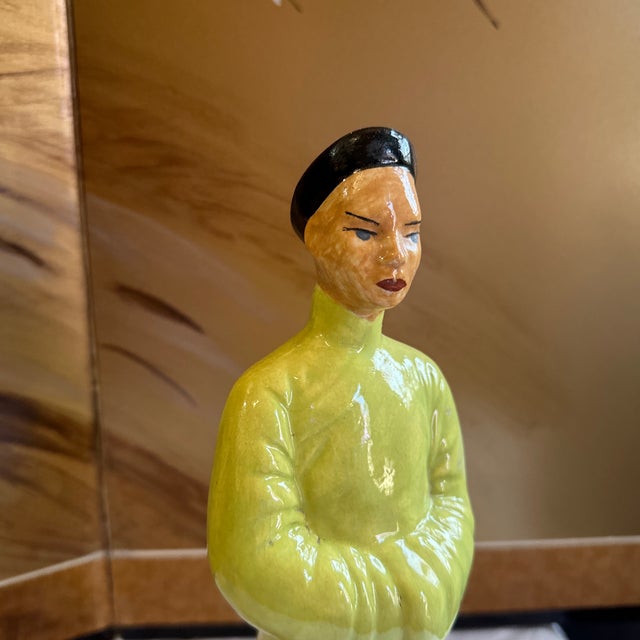 Up for consideration is a beautiful vintage ceramic Asian figurine. This is a lovely accent piece for your home and it is...