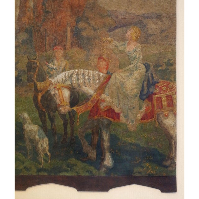 American Mid-20th Century American Framed Painted Screen by Kenneth Steven MacIntire For Sale - Image 3 of 7
