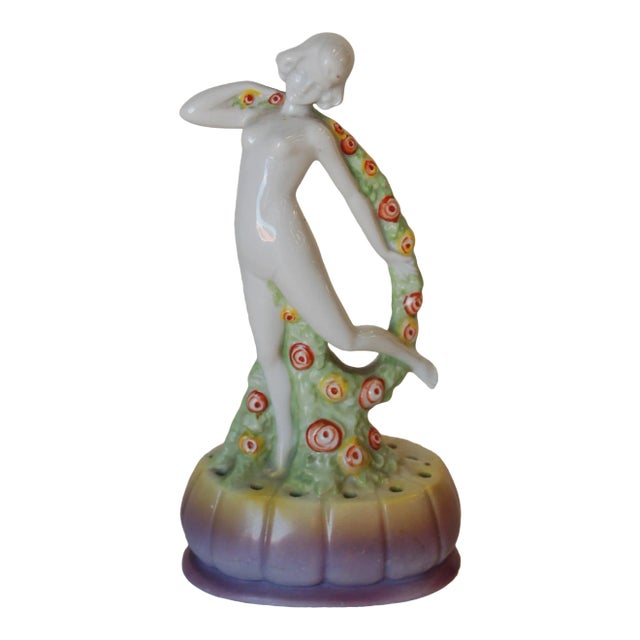 Art Deco Porcelain Female Figurine Made in Germany Numbered For Sale
