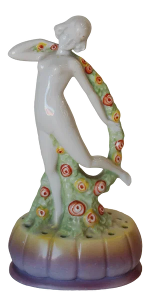 Art Deco Porcelain Female Figurine Made in Germany Numbered