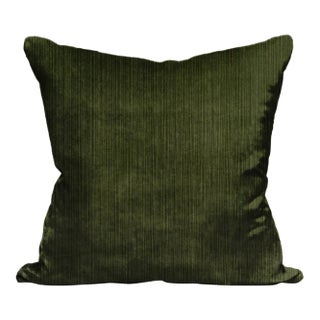 The House of Scalamandré Strie Velvet Pillow, Balsam For Sale