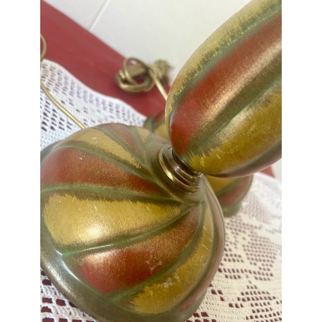Vintage Swirl Ceramic Lamps, 1960s, Set of 2 For Sale - Image 3 of 6