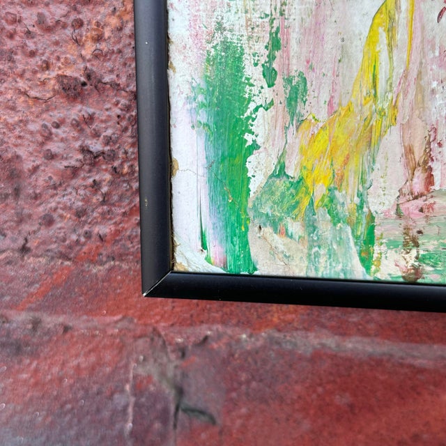 Green Modernist Abstract Painting Untitled Unsigned For Sale - Image 8 of 12