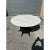 1940s French Art Deco Cast Iron Base Round Carrara Marble Top Dining Table For Sale - Image 6 of 13