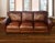 Brown Natuzzi Maturità Model 1855 Italian Cognac Leather Sofa – Made in Italy For Sale - Image 8 of 11
