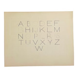 1960s Typography Study For Sale