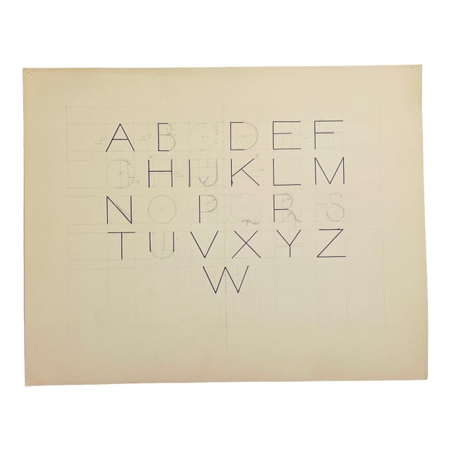 1960s Typography Study For Sale