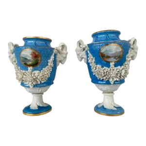 Garniture Urns Louis XVI Sevres Style