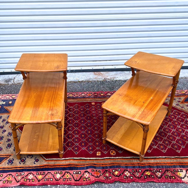 1950’s HeywoodWakefield Bamboo Side Tables a Pair Chairish