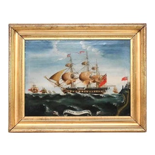 "The Triumph Frigate" Maritime Oil Painting For Sale