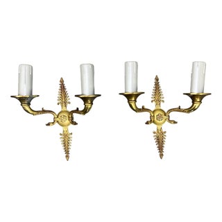 Vintage French Style Ornate Wall Sconces, Set of 2 For Sale