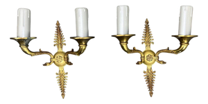 Vintage French Style Ornate Wall Sconces, Set of 2