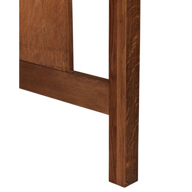 Mission / Arts and Crafts Solid Oak Writing Desk - Walnut For Sale - Image 9 of 14