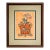 Wonderful Vintage Hand Painted Coat of Arms Crest Heraldic Art Framed Gouache Painting With Metallic Highlights Home Decor For Sale
