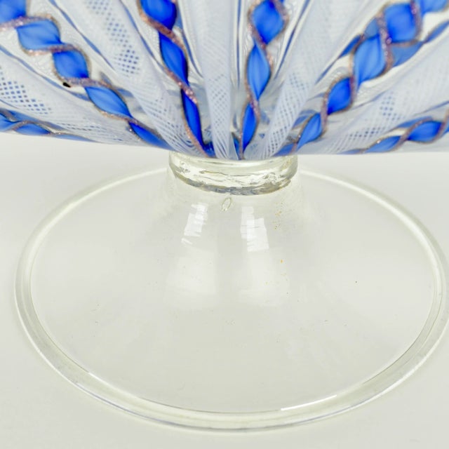 Vintage Murano Glass Latticino Napkin Holder, 1960s For Sale - Image 7 of 8