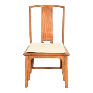 Michael Taylor for Baker Furniture Far East Collection Carved Walnut Side Chair, 1960s For Sale