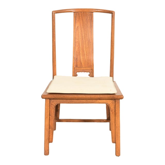 Michael Taylor for Baker Furniture Far East Collection Carved Walnut Side Chair, 1960s For Sale