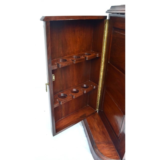 Mid 20th Century Mid 20th Century Anglo Indian Dry Bar Cabinet Rosewood & Brass For Sale - Image 5 of 13