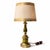 Gold Vintage Circa Late 1960s–1970s Borghese Table Lamp With Original Shade & Finial – 1970s Traditional For Sale - Image 8 of 16