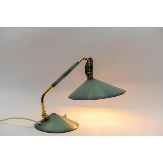 Mid-Century Modern Green Table Desk, 1950s For Sale - Image 12 of 13