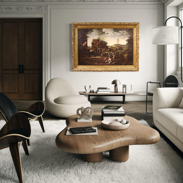 Flemish Landscape, Village Festival, 1640, Oil on Canvas, Framed For Sale - Image 15 of 17