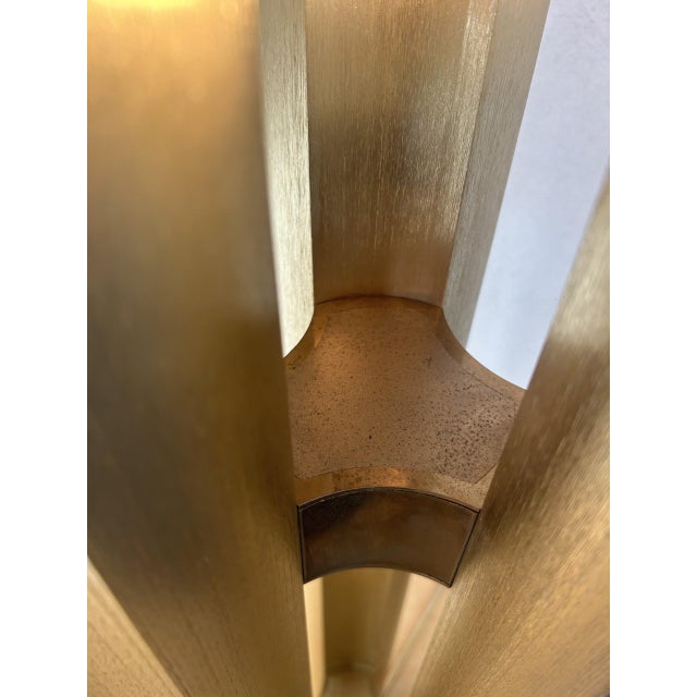 Three Towers Brass Standing Lamp by Gaetano Sciolari, Italy, 1970s For Sale - Image 14 of 15