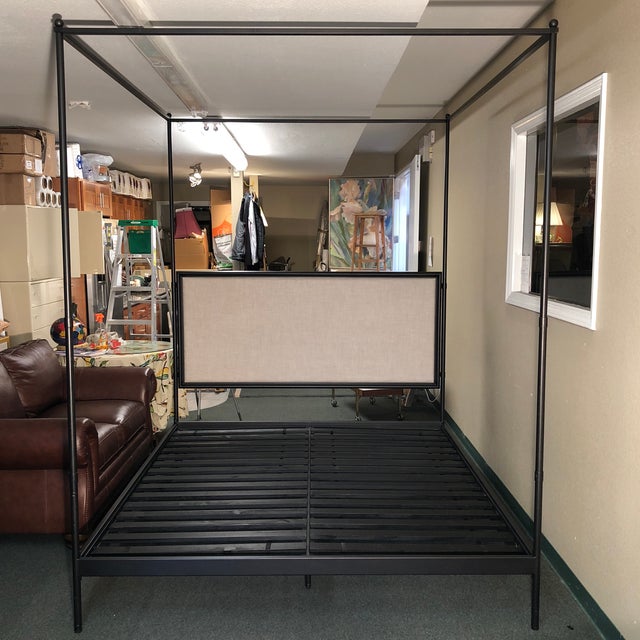 19th Century Inspired French Iron Canopy Bed From Restoration Hardware