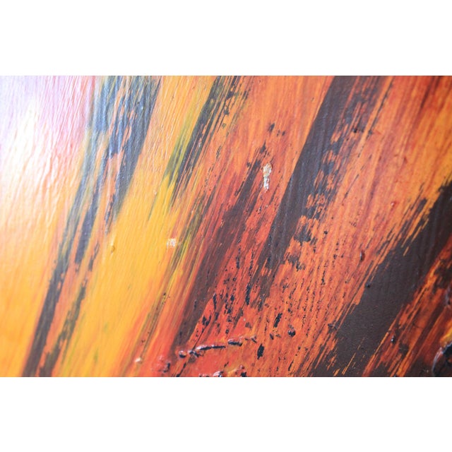 Vintage Framed Tiger Painting on Board For Sale - Image 10 of 12