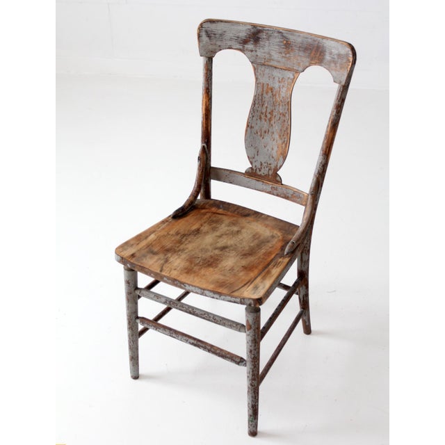 Antique 19th Century Painted Lyre Back Chair For Sale - Image 4 of 17
