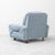 Wood Armchairs in Blue Fabric and Wooden Legs, 1950s, Set of 2 For Sale - Image 7 of 12