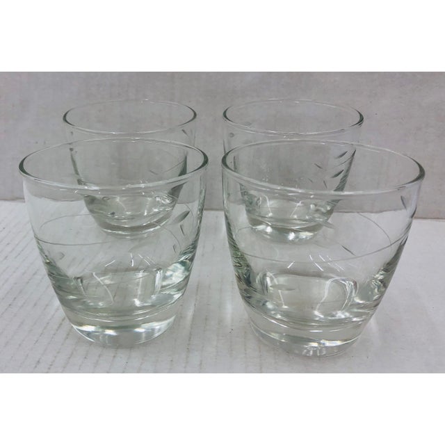 Vintage Etched Glass Cups Chairish