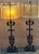 Tuscan with Texas flair! Solid iron Tuscan style lamp pair with animal hide shades. As fitting for the den as it is for...