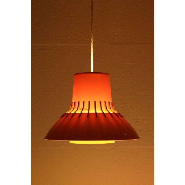 Danish Space Age Pendant Lamp in Yellow by Svend Middelboe for Nordisk Solar Compagni, 1970s For Sale - Image 10 of 13