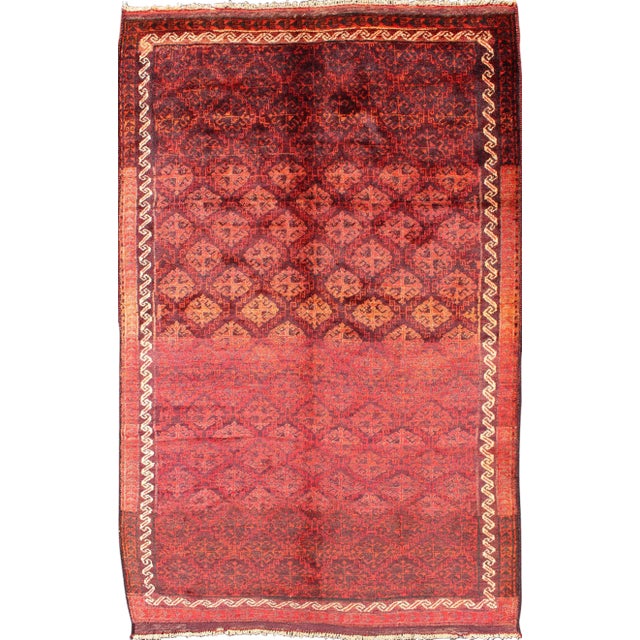 1950s Semi Vintage Balouchi Rug- 5'3 X 8'7 For Sale