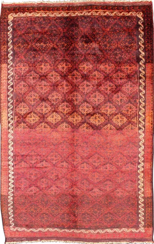 1950s Semi Vintage Balouchi Rug- 5'3 X 8'7