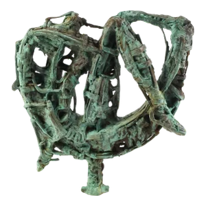 Naum Knop, Argentine Modernist Brutalist Abstract Bronze Sculpture Jewish Latin American