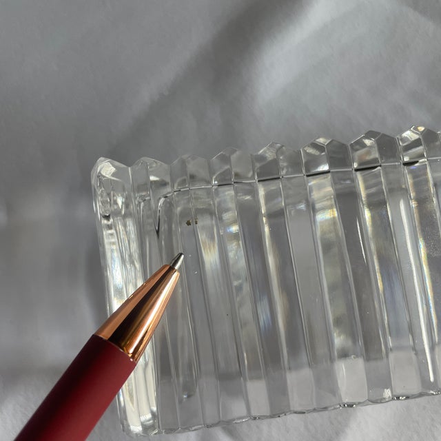 Ribbed Glass Butter Dish Box For Sale - Image 9 of 9