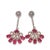 Bochic “Capri” Vintage Ruby & White Topaz Earrings Set In 18K Gold & Silver From the “Capri” collection Natural Ruby...
