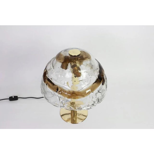 1970s Large Austrian Murano Smoked Glass Table Lamp from Kalmar, 1970s For Sale - Image 5 of 7