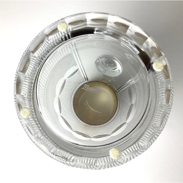 1960s Moser Cut Glass Water Pitcher With Gold Trim For Sale - Image 9 of 10