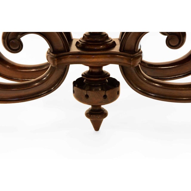 Victorian Rosewood Rococo Revival Carved Centre Hall Table, 1850s For Sale - Image 7 of 18