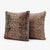 This 24'' x 24'' pillow cover set was made from authentic Turkish rug pieces — muted floral borders in camel, rust and...
