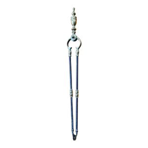 Antique English Cast Metal and Brass Fire Tongs